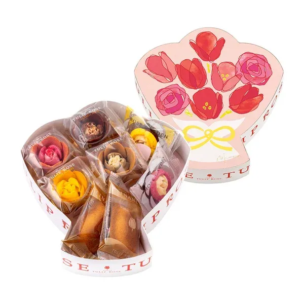 Tokyo Tulip Rose, Keks und Kuchen Sortiment, 8 Stück
