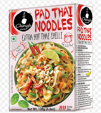 Ching's Pad Thai Nudeln, Extra Heißer Thai Chili, 130g