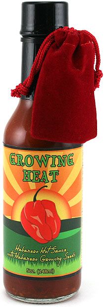 Wachsende Hitze Habanero Chilisauce (mit Pfeffersamenpaket), 5oz