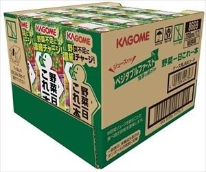 Kagome, Yasai Ichiniti Kore Ippon, Gemüsemischsaft 100%, 200ml x 12 Packungen