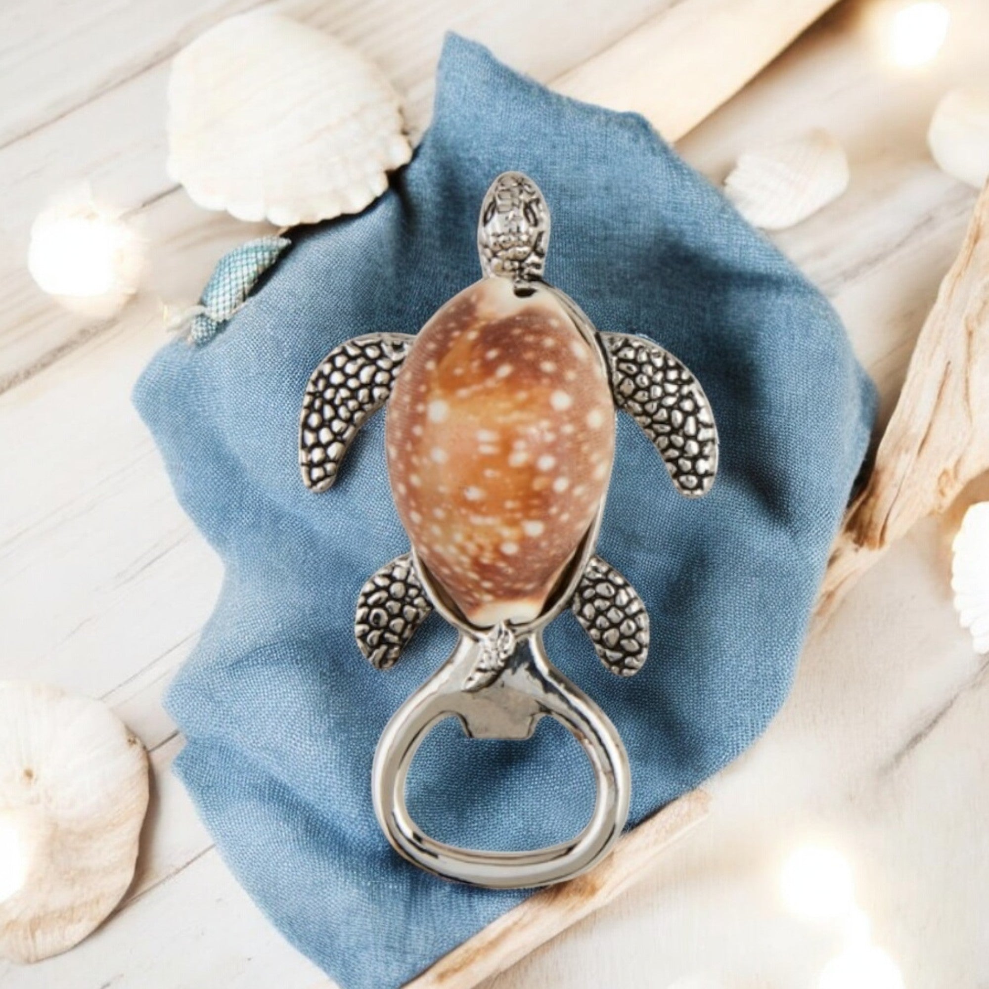 Schildkröte Seashell Flaschenöffner – Sculpted Metal Design