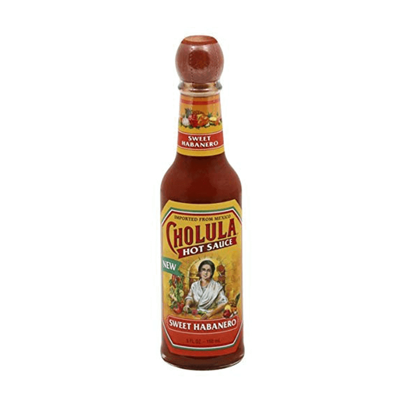 Cholula Süße Habañero Chilisauce mit dem hölzernen Stopper Top