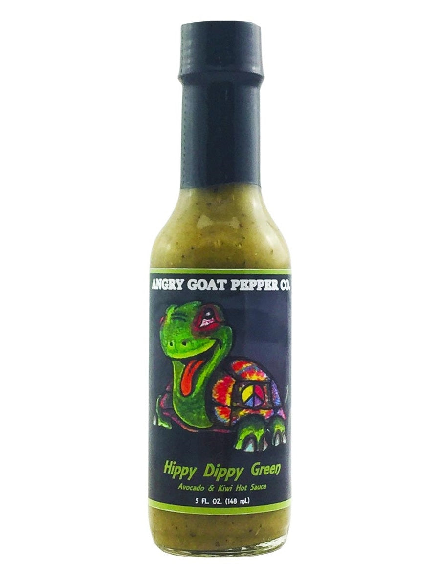 Chilisauce Angry Goat Pfeffer Co Hippy Dippy Grüne Avocado & Kiwi 5 oz H