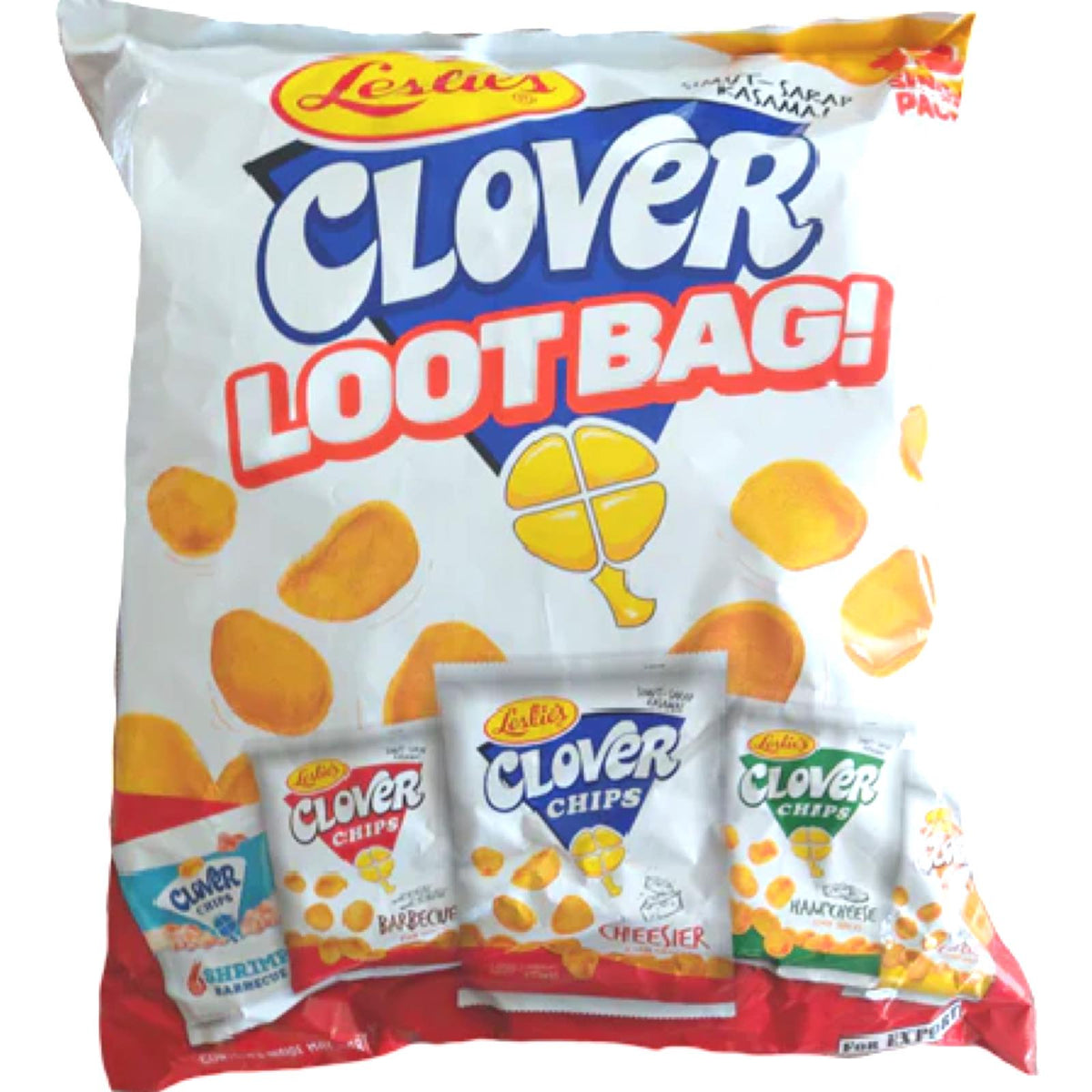Leslies – Clover Loot Tasche – 5 Geschmacksrichtungen – Garnele Grill – Grill – Käse – Schinken & Käse – Chili – 382 G