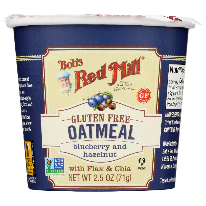 BOBS Rot MILL OATMEAL CUP HAZLENUT Heidelbeere, 2,5 OZ – Packung mit 12 Stück