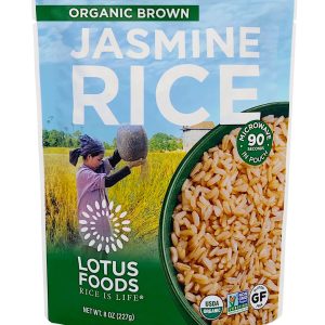 Lotus Foods Bio Jasmin brauner Reis, 8 Unzen – Packung mit 6