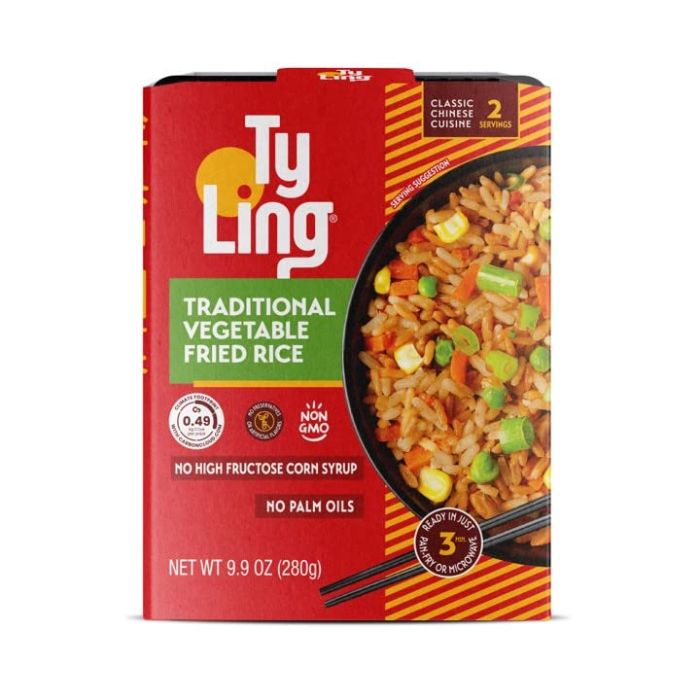 Ty Ling Fried Reis Traditional Veg 9.9 Oz – Packung mit 10 Stück