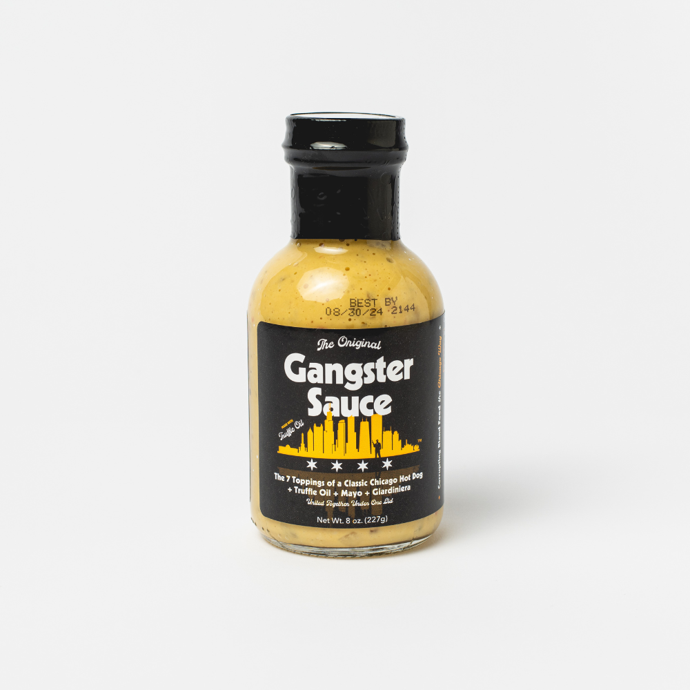 Große Gabel Gangster Sauce Flasche