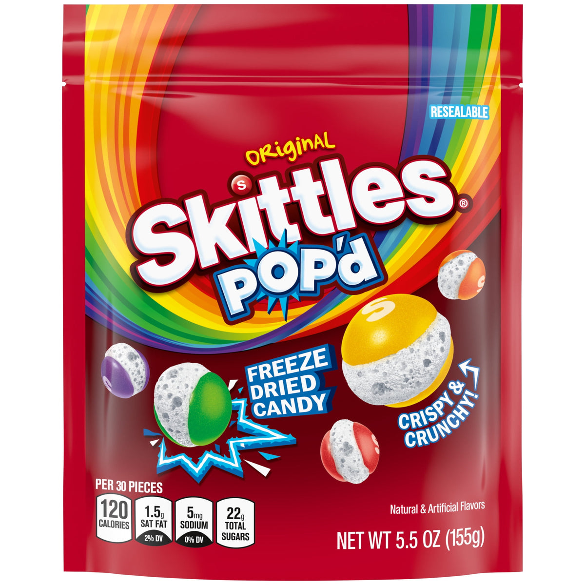 Skittles Popd Original Freeze Getrocknete Süßigkeiten