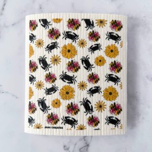 jami schafft – Maryland Blume Flagge Krabbe gemustert schwedischen Teller Tuch