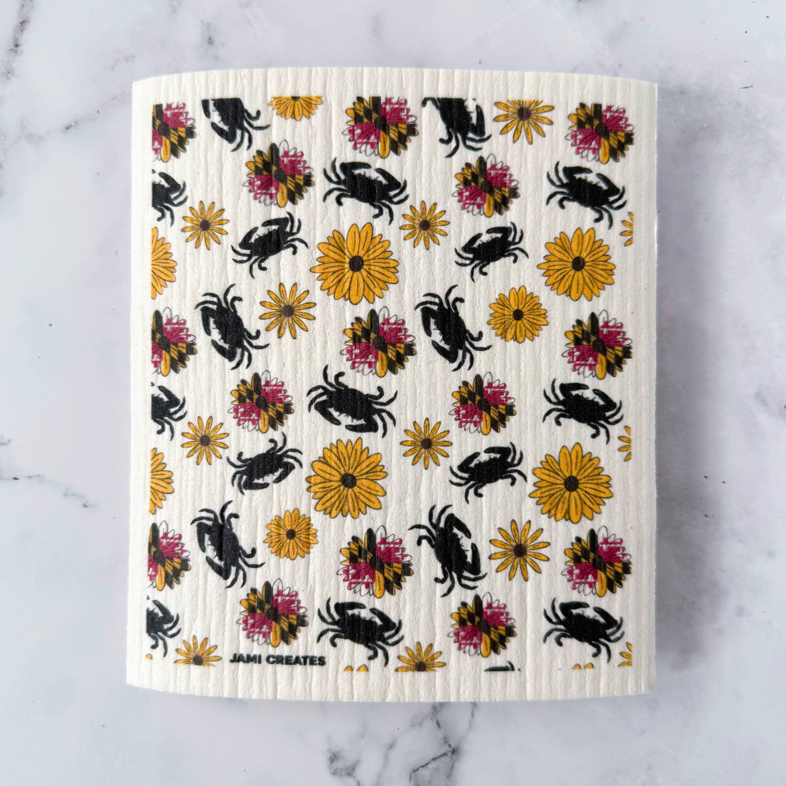 Jami Creates Maryland Blume Flagge Krabbe gemustert schwedischen Teller Tuch