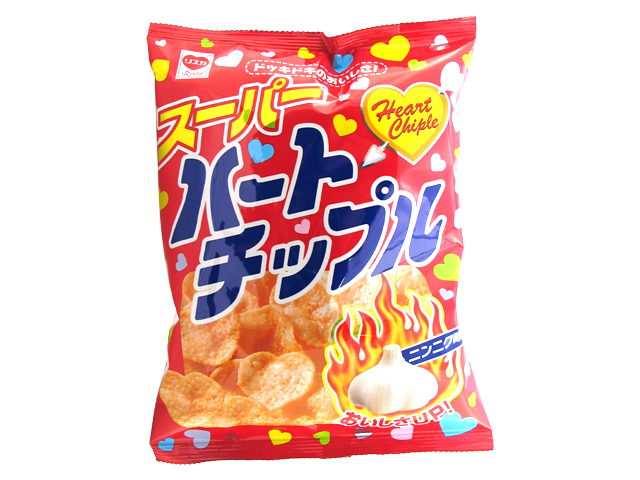 Riska „Heart Chiple“, herzförmiger Reiscracker, Knoblauchgeschmack, 63g