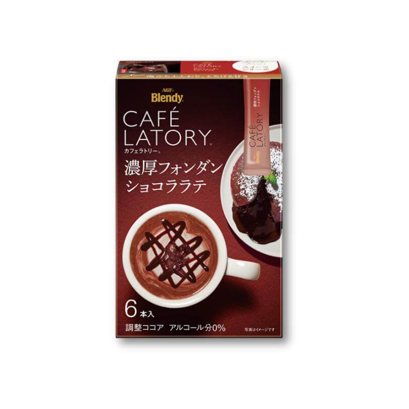 AGF Blendy Cafe Latory Stick Fondant Schokolade Latte – 6 Stück