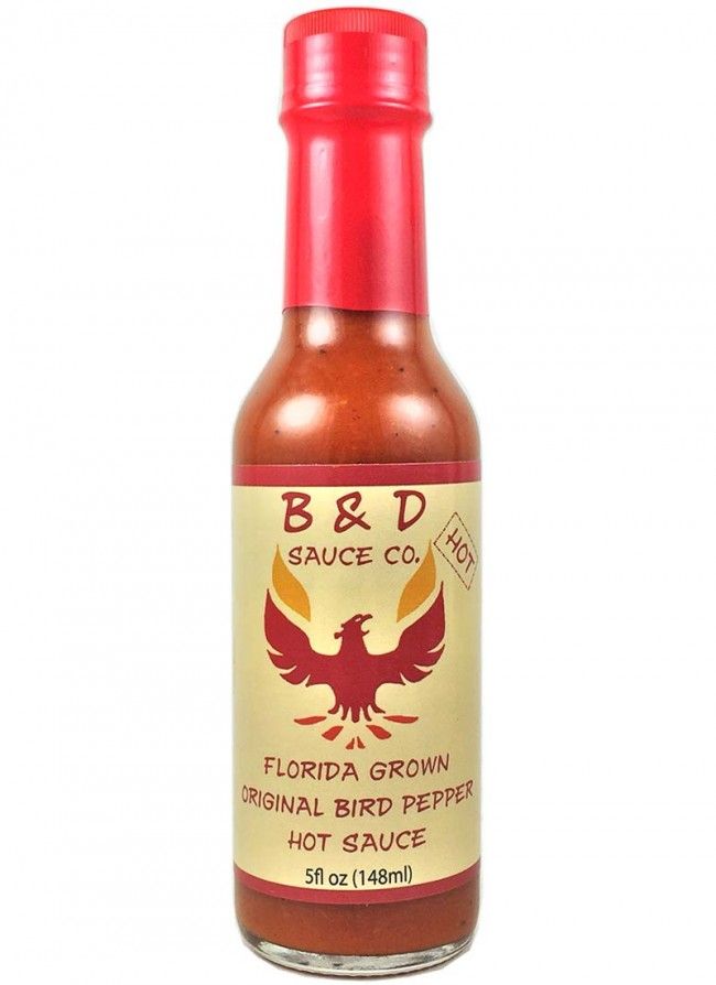 B & D'S Hot Florida gewachsen Original Bird Pfeffer Chilisauce, 5 Unzen
