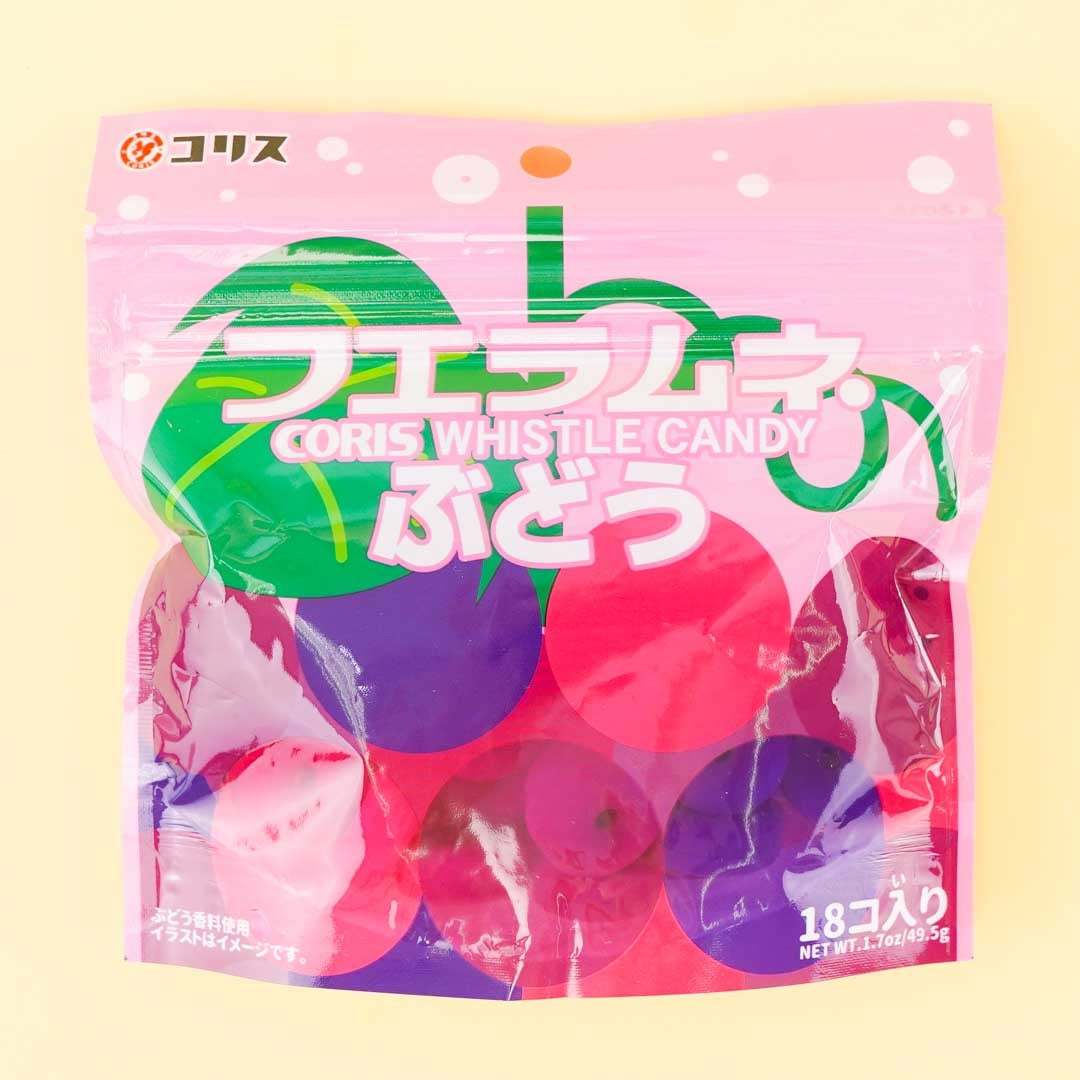 Coris Ramune Whistle Süßigkeiten Packung – Weintraube