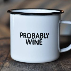 Swag Brewery – wahrscheinlich Wein – Emaille Tasse