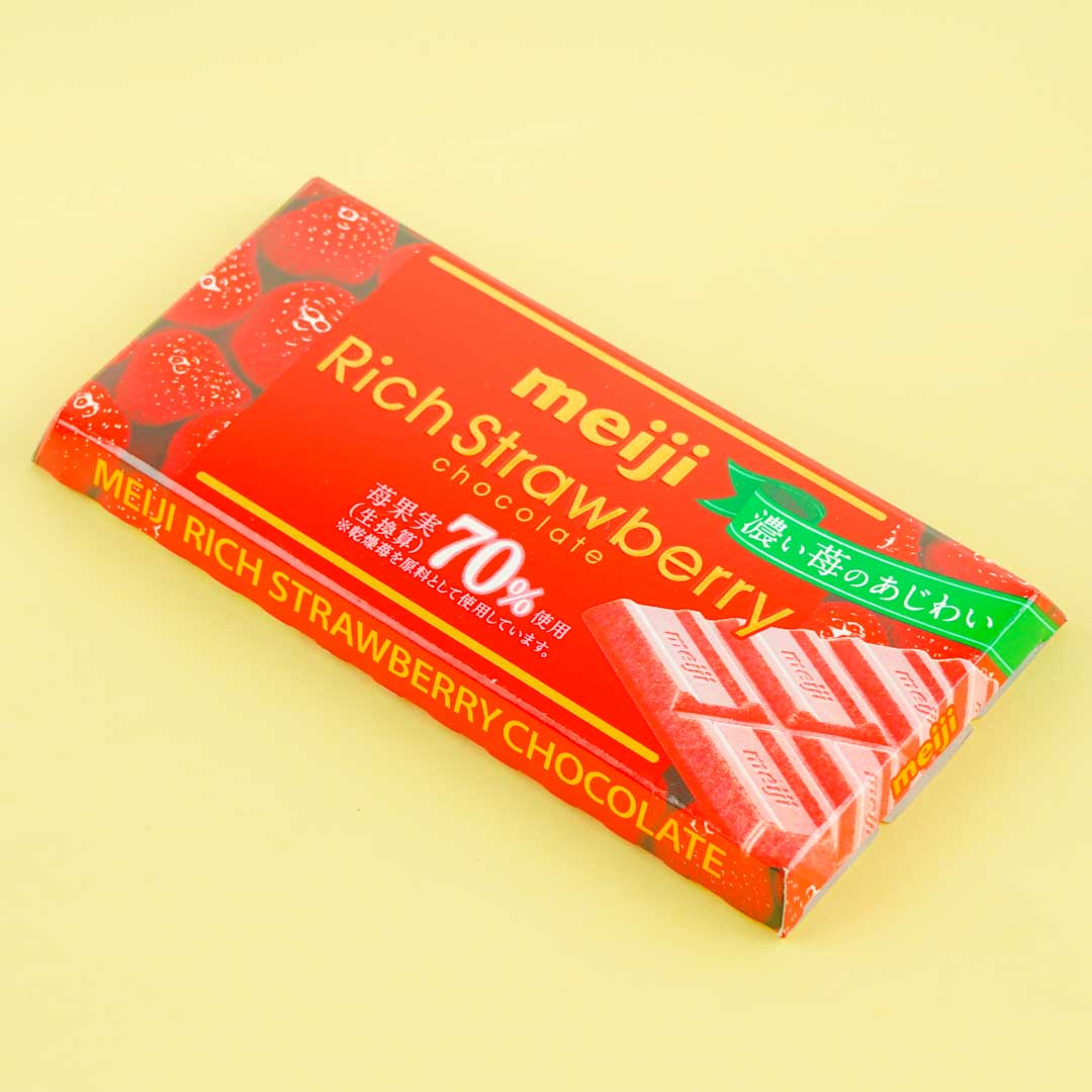 Meiji Reichhaltige Erdbeer-Schokolade