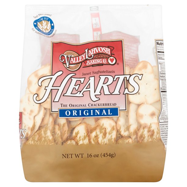 Tal Lahvosh – Cracker Heart Original, 16 oz – Packung mit 10 Stück