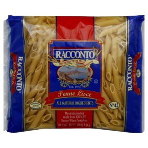 Racconto Nudeln Penne Lisce 16 Unzen – Packung mit 20 Stück