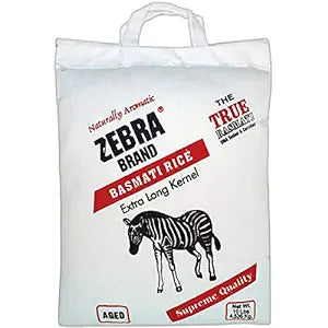 Zebra Basmati Reis Extra Lange Kernel 10 Lb Tasche
