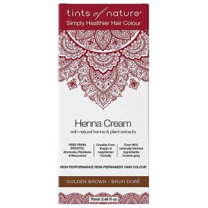Tints of Nature – Semi-Permanent Golden braunes Haarfärbemittel Henna Creme, 2.