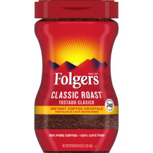 Folgers Instant-Kaffeekristalle, klassischer Braten, 16 Unzen