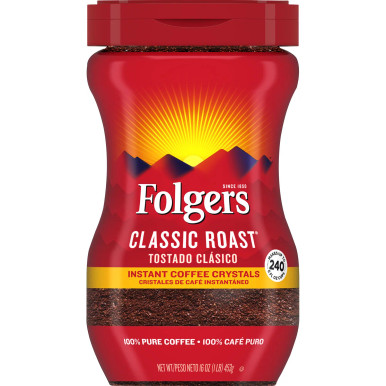 Folgers Instant Kaffee Kristalle, klassisch Roast, 16 oz