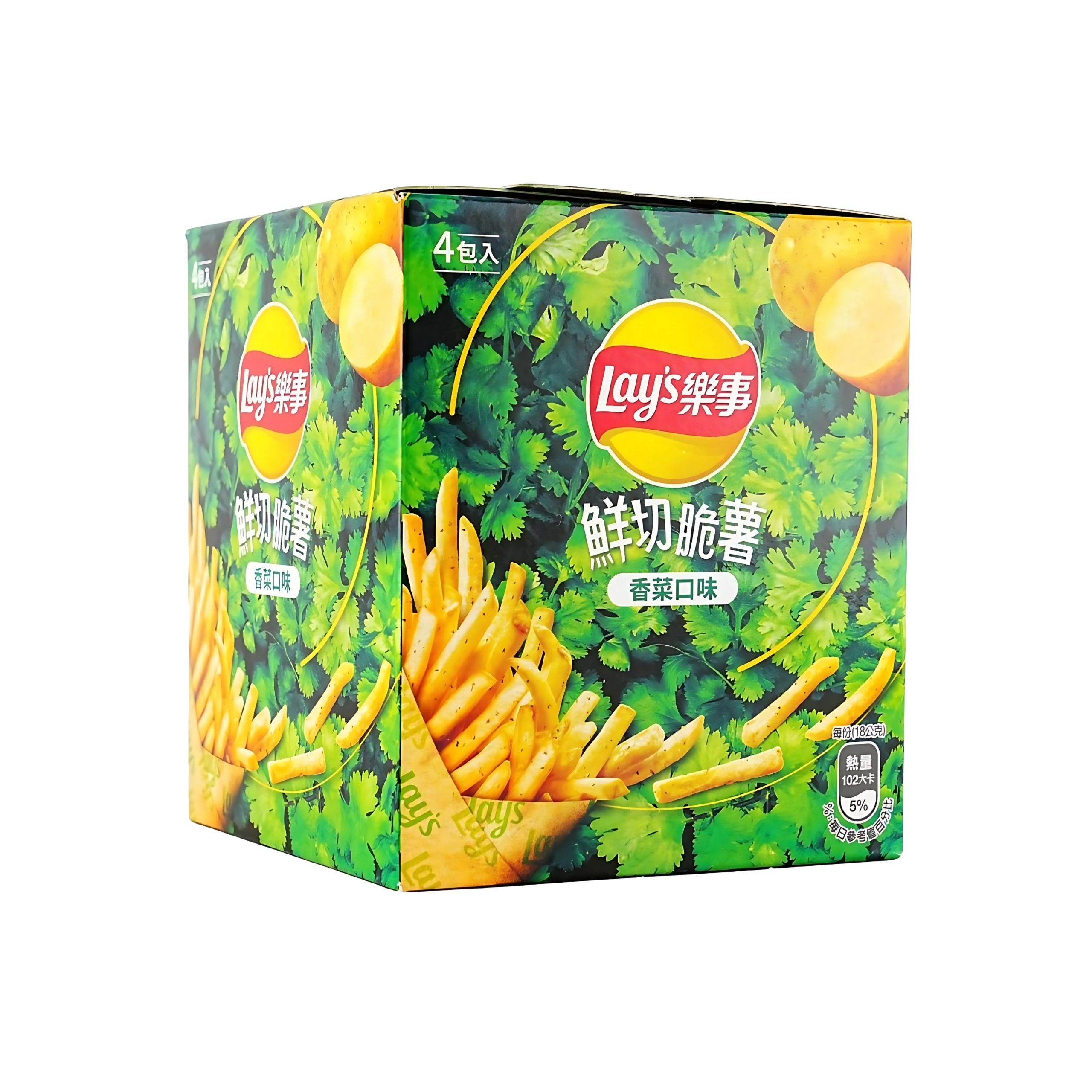 Lay's Cilantro Flover Fresh Cut knusprig Fries 4er Packung (Taiwan)