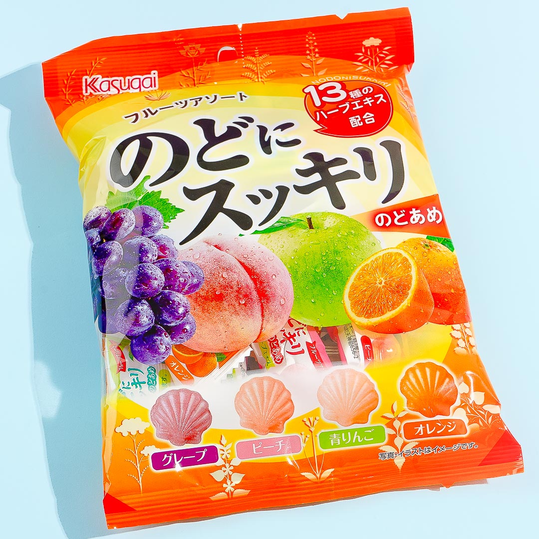 Kasugai Erfrischende Halsbonbons – Obstsortiment