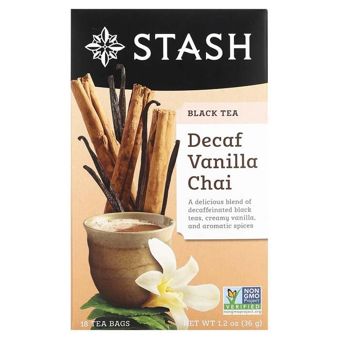 Stash Entkoffeiniert Chai Vanille Tee, 18 Beutel – Packung mit 6