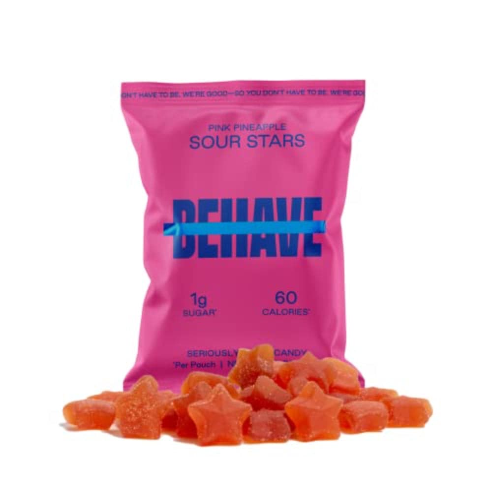 Verhalten – sauer Gummy Stars, 50 Gm – Packung mit 6