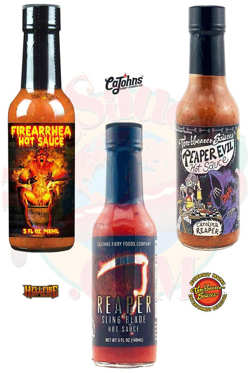 Reaper Evil Firearrhoe Chilisaucen Geschenk-Set, 3/5oz