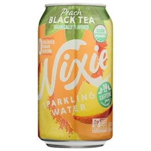 Nixie – Pfirsich Schwarzer Tee mit Wasser, Packung mit 8 – 12oz