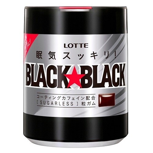 Lotte, Kaugummi, "Schwarz Schwarz" Strong Minze Geschmack, 140g