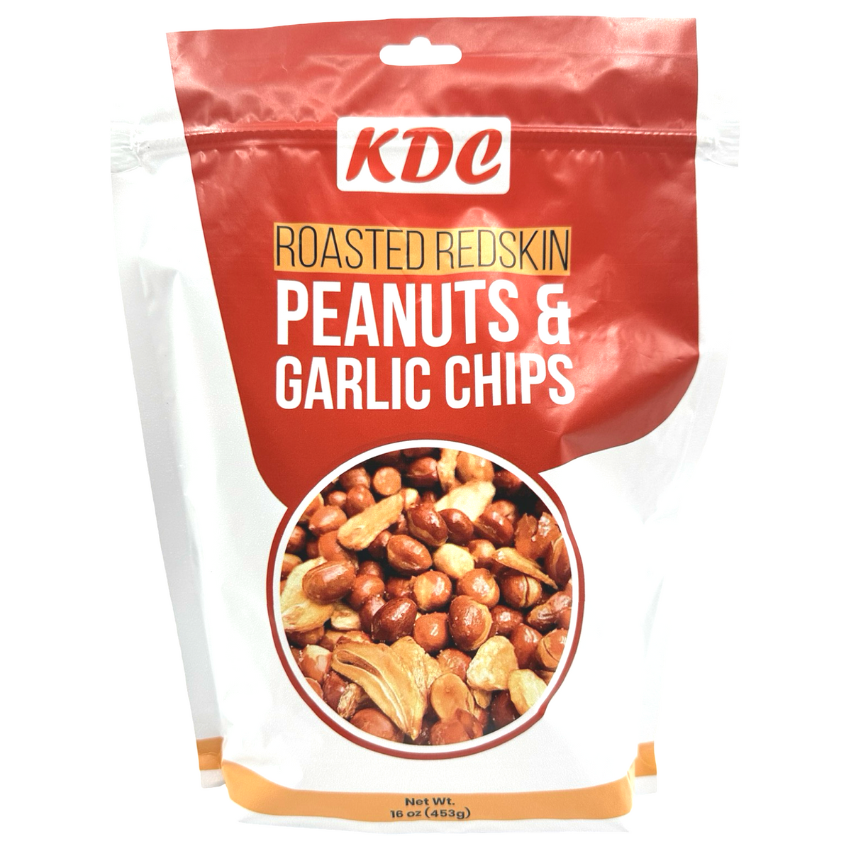 KDC geröstete rote Haut Erdnüsse & Knoblauch-Chips – 16 Unzen