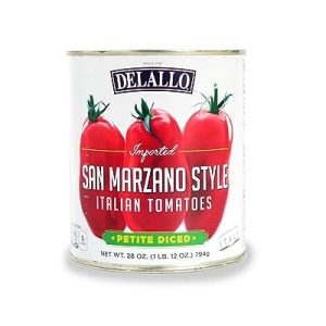 Delallo – Petite gewürfelt Tomate San Marzano, 28 Unzen Packung mit 12