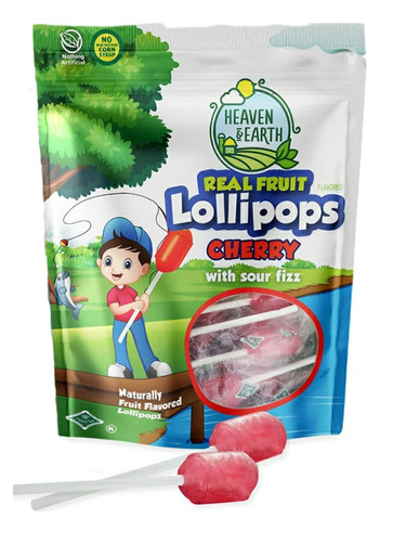 Himmel & Erde Kirsche Obst aromatisiert Lollipops, 8,8 oz
