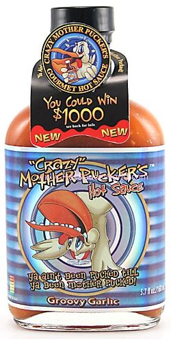Verrückt Mother Pucker's Groovy Knoblauch Chilisauce, 6,5 Unzen