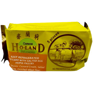 Ho-Land – Hopia and Bakery – Chinese Delicacies – Custard with gesalzenes Eigebäck (gefroren) – 5 Stück – 8 Unzen