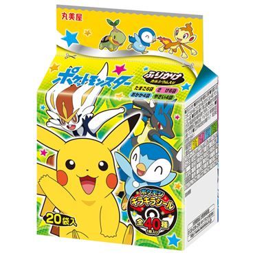 Marumiya, Pokémon, Furikake, 4 Geschmacksrichtungen, 20 Packungen in 1 Beutel, Japan, mit Pokémon-Aufkleber