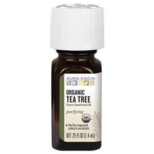 Aura Cacia Ätherisches Öl Bio-Teebaum, 0,25 oz – Packung mit 1