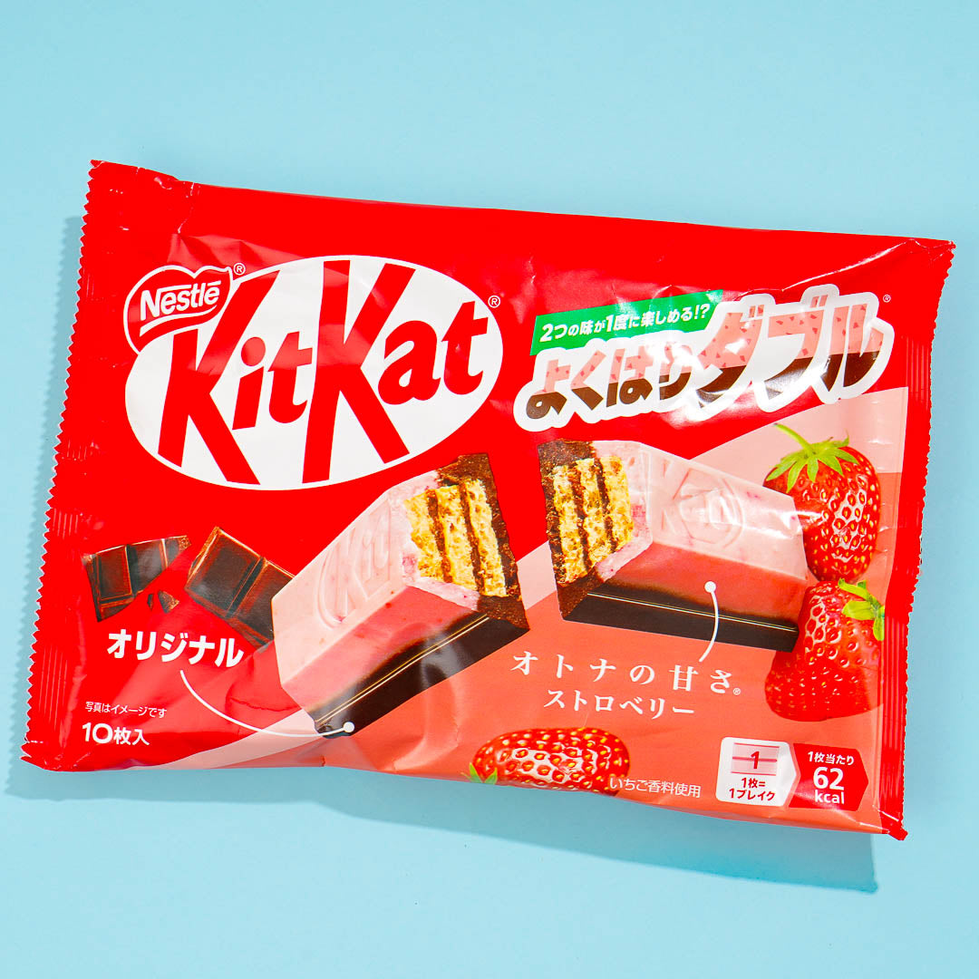 Kit Kat Yokubari Doppelschokolade – Erdbeere & Original