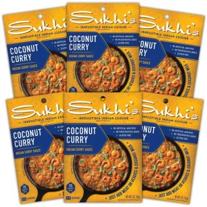 Sukhis Sauce Curry Kokosnuss 3 Unzen – Packung mit 6