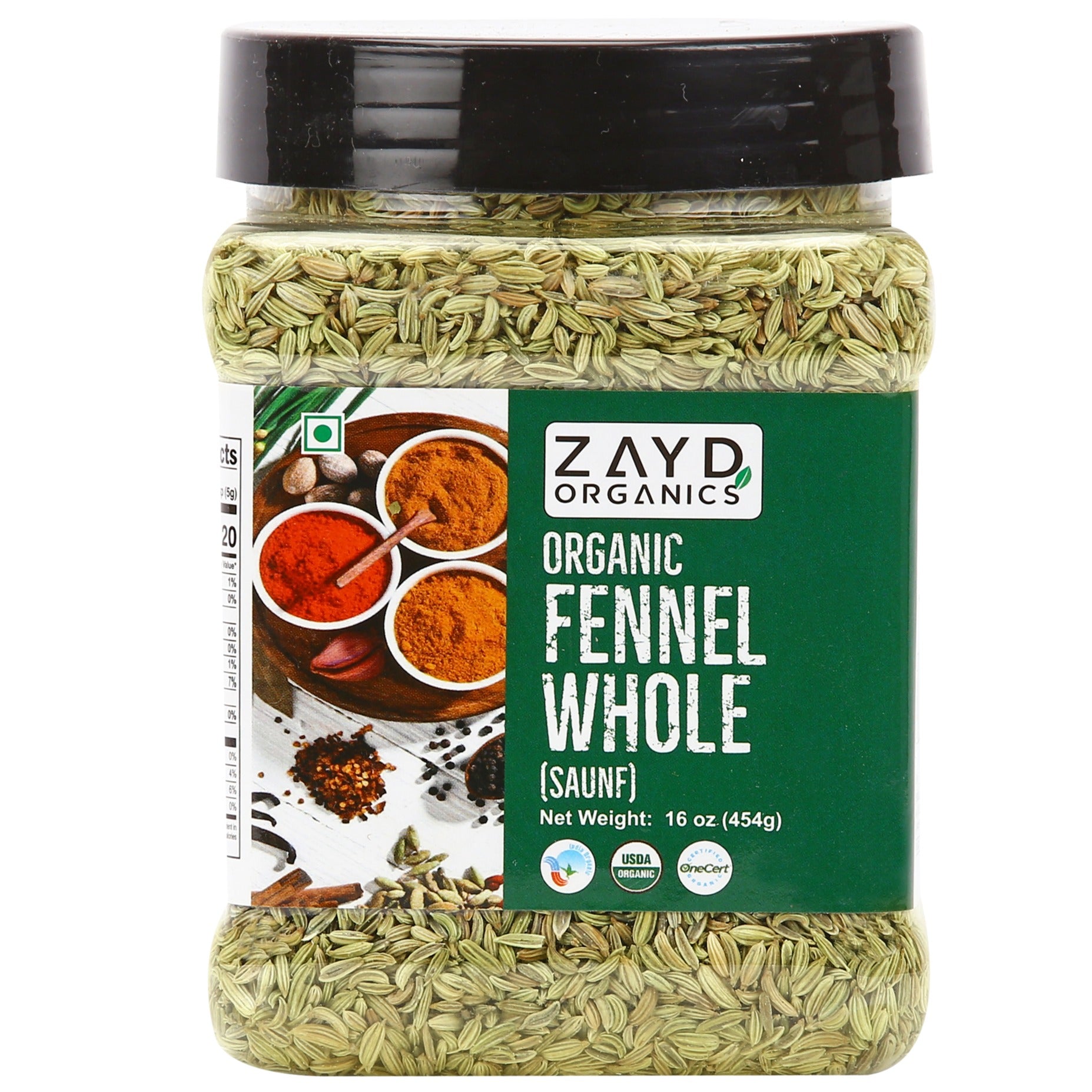 Zayd Bio-Fenchel Ganze 14oz, USDA Bio-zertifiziert