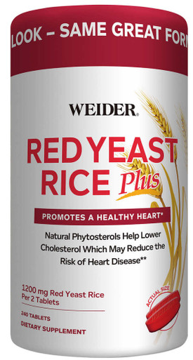 Weider Rot Hefe Reis Plus 1200 mg., 240 Tabletten