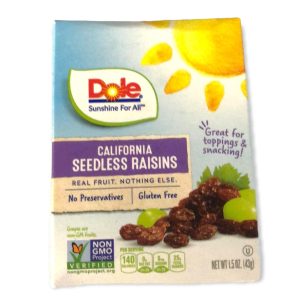 Dole Kalifornien kernlose Rosinen – 6 Packungen – 1,5 Unzen