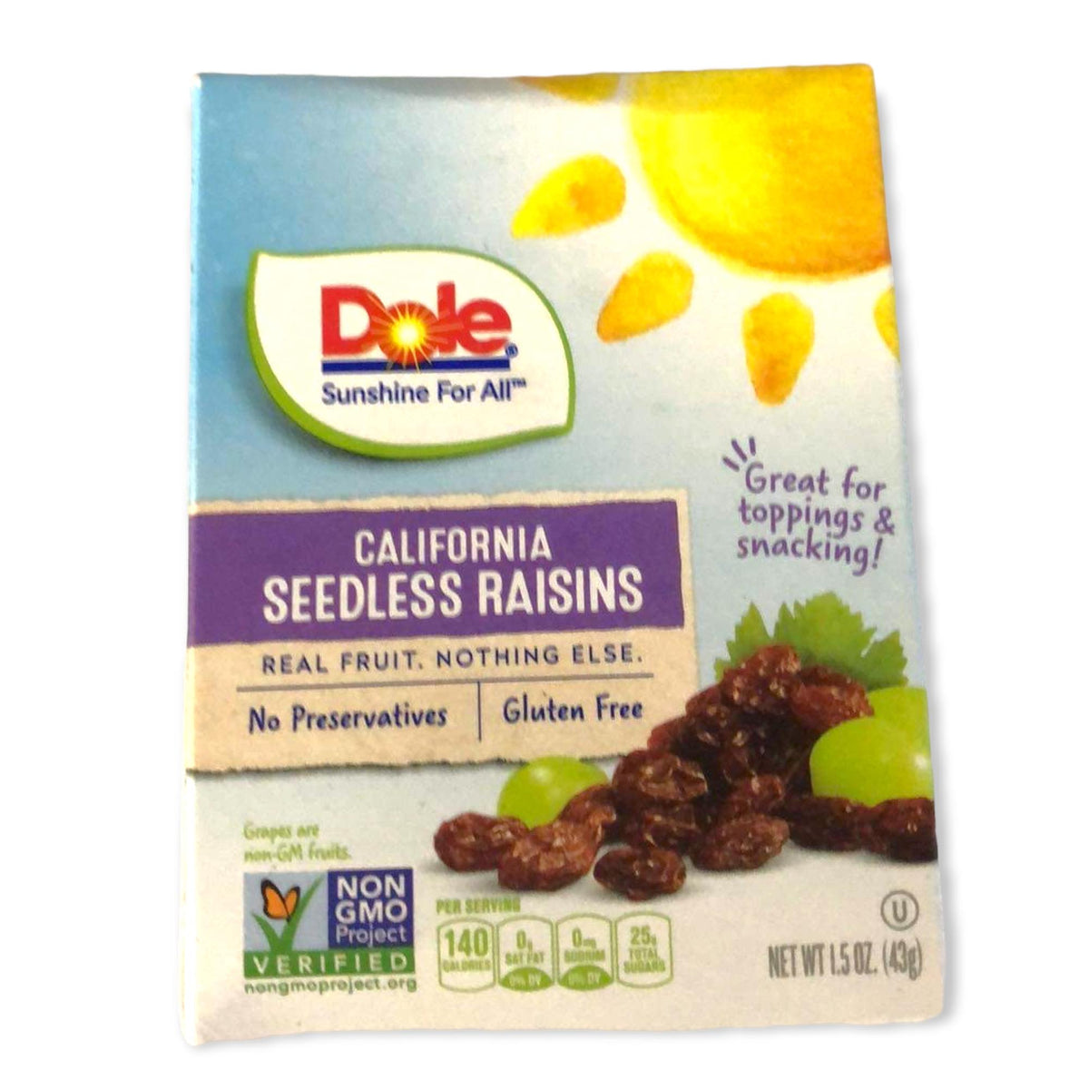 Dole California Seedless Raisins – 6er Packung – 1,5 OZ