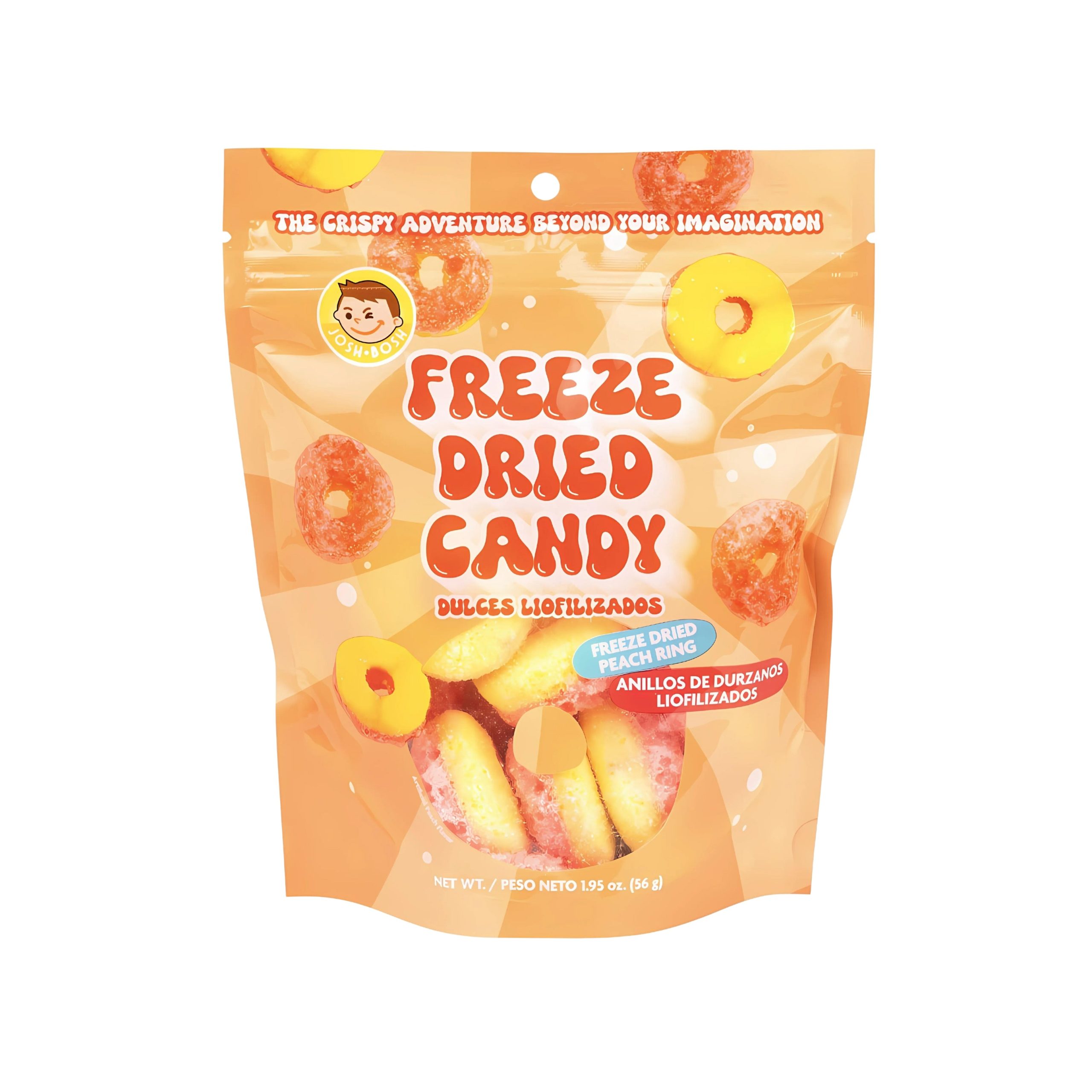 Josh Bosh Freeze getrocknete Bonbon-Pfirsichringe (usa)