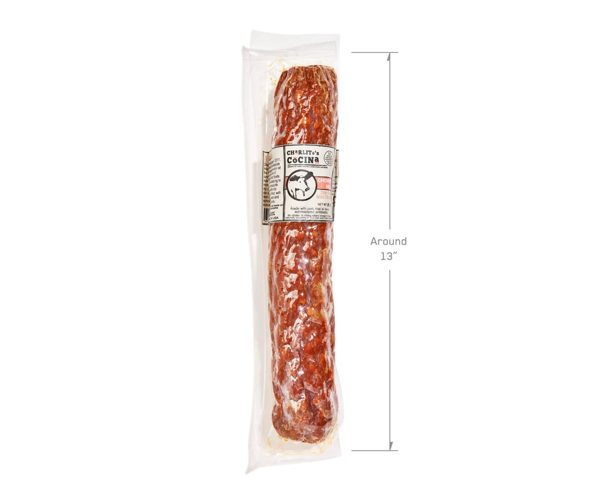 Charlito's Cocina Chorizo Largo – Foodservice trocken gehärteter milder Chorizo – 6 x 1,5 LB