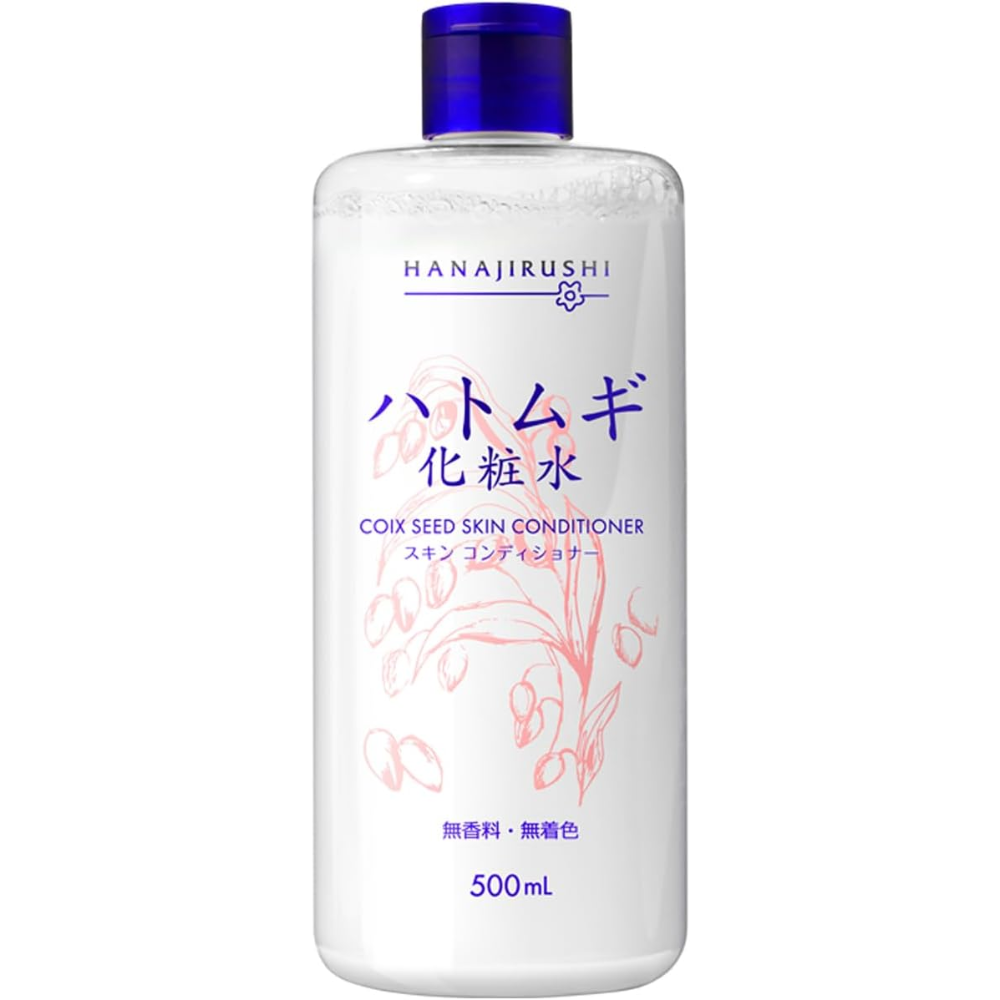 HanaJirushi Hatomugi Hydrating & Brightening Skin Lotion 500ml, Gesicht & Körper, ohne Duftstoffe – Made in JAPAN – Tokyo Sakura Mall